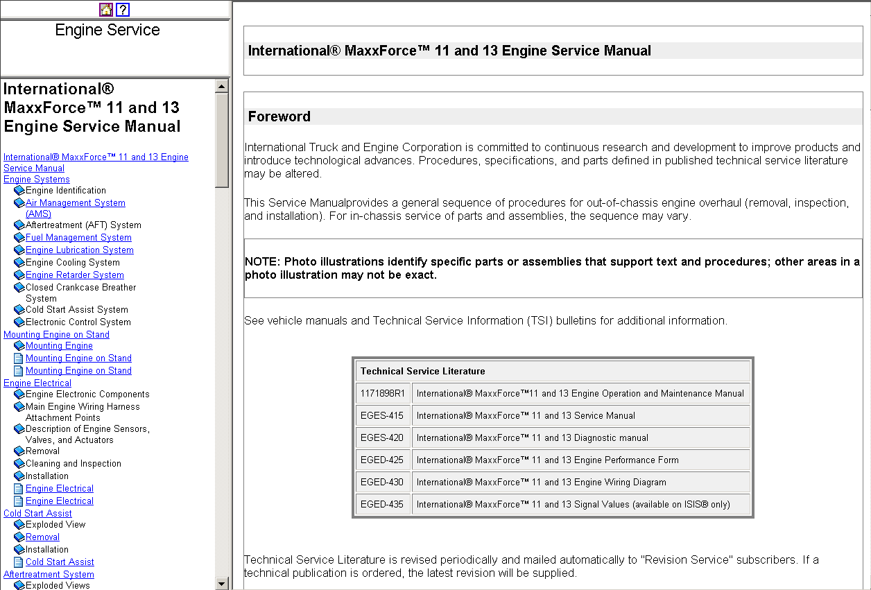 International Truck ISIS - International Service Information Solution