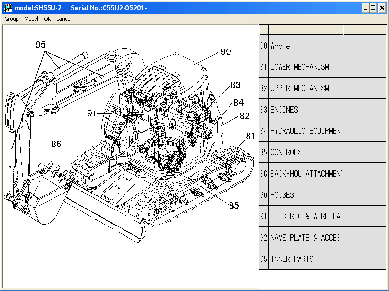 Sumitomo Hydraulic Excavators, electronic spare parts catalog for Sumitomo Hydraulic Excavators