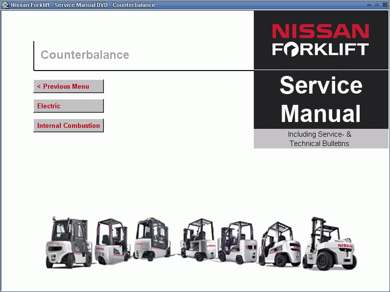 Nissan ForkLift Service Manual 2013, workshop service repair manuals