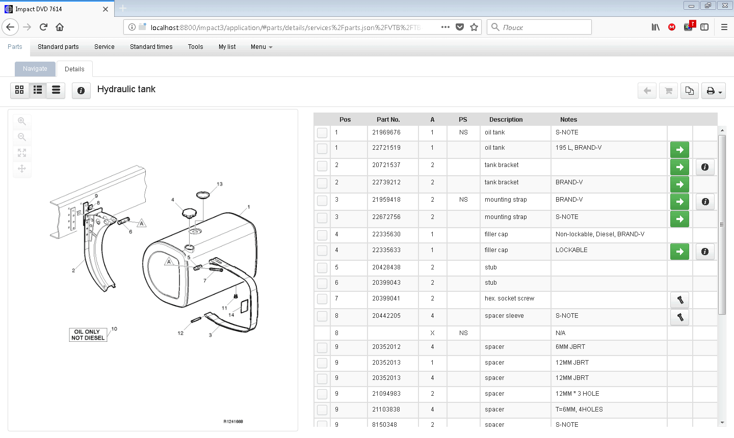 Volvo Buses and Trucks 2022 (Volvo Impact 2022), electronic spare parts