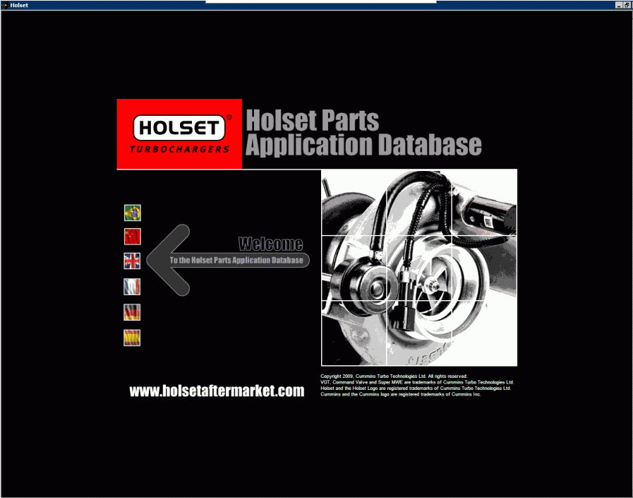 Holset, catalogue of spare parts and repair complete sets, information