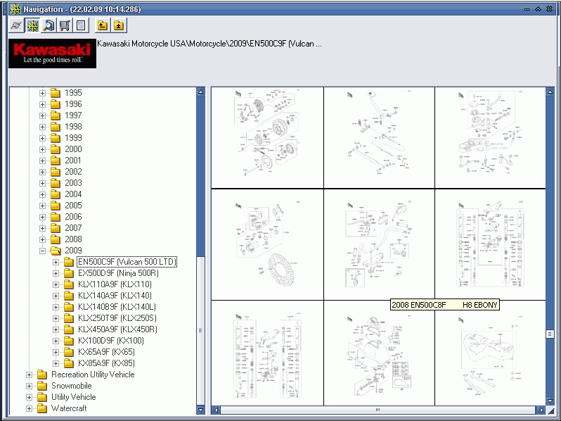Kawasaki Usa, PMP, spare parts catalog for Kawasaki Motorcycles, ATV