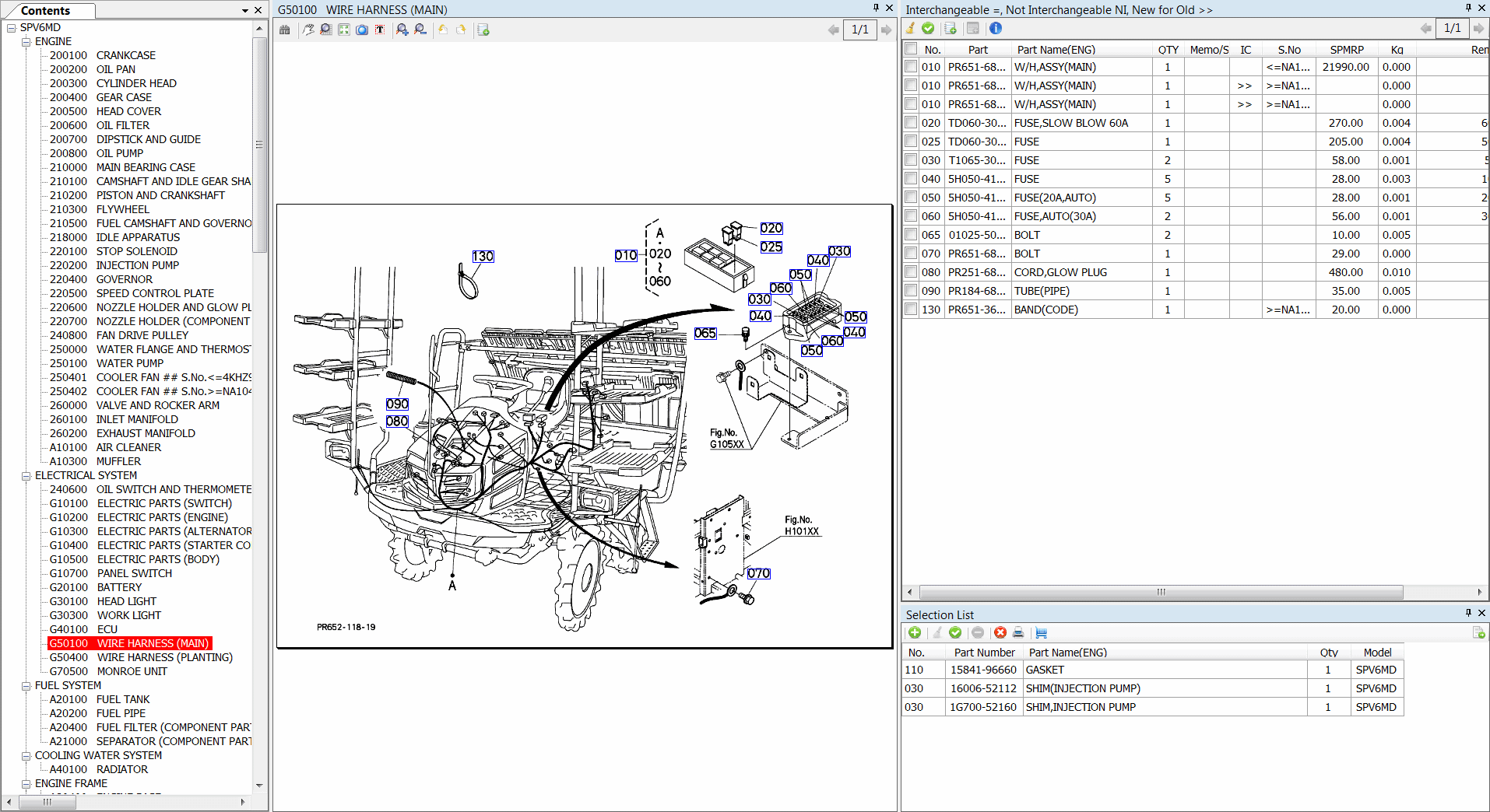 Kubota KAI, Spare parts catalog for Kubota Kubota tractors, Kubota