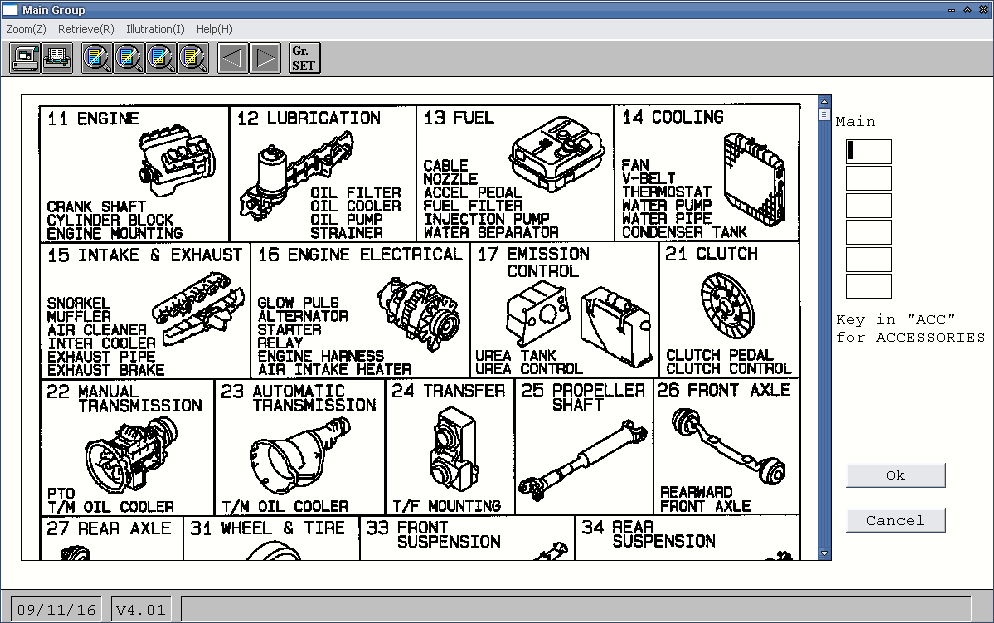 FUSO Trucks Asia, Wincaps, original spare parts catalog for FUSO lorries of the Asia market