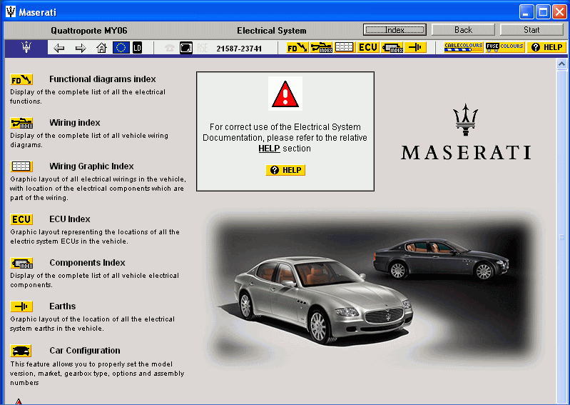 Maserati Quattroporte MY06, spare parts catalogue, service manual