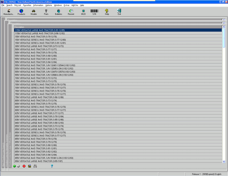 New Holland North America, Power View, spare parts catalog for New