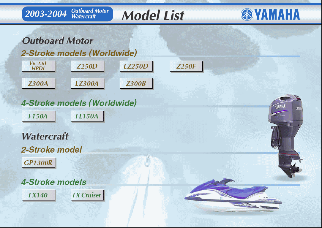 Yamaha Outboard Motors & Watercraft Repair 20032004, Outboard Motors