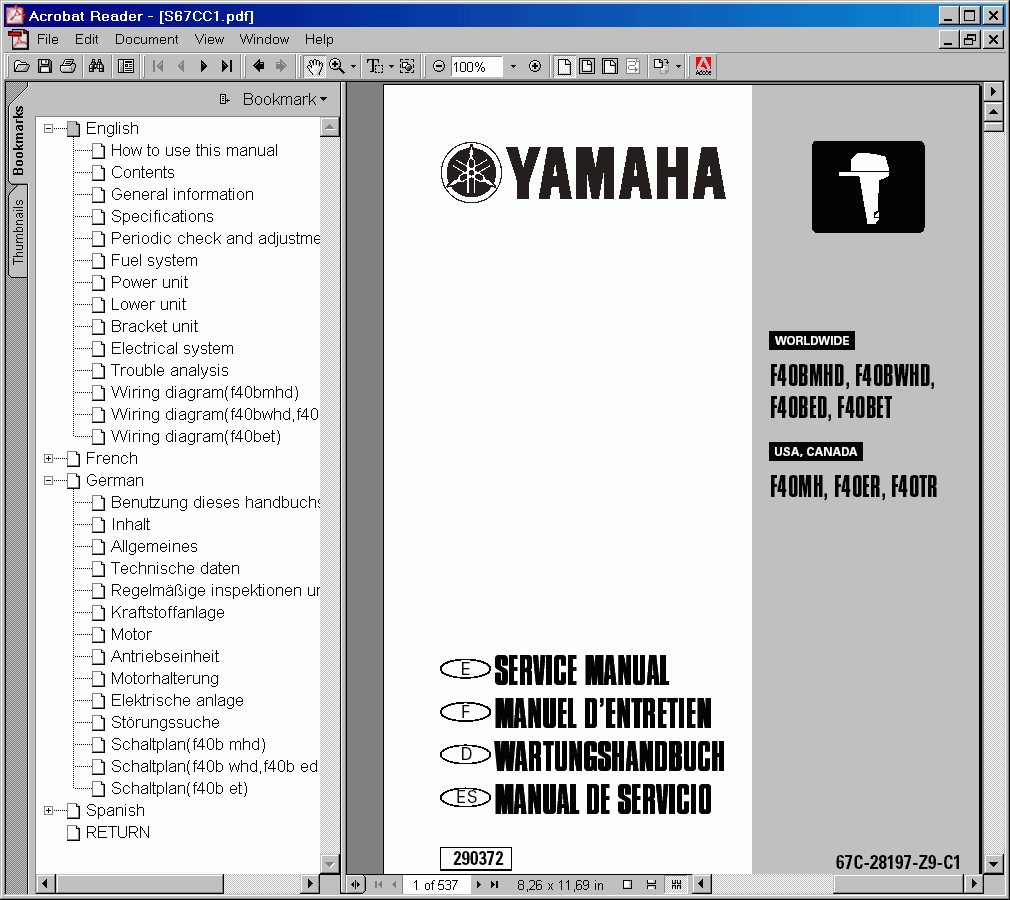 Yamaha Outboard Motors & Watercraft Repair 20032004, Outboard Motors