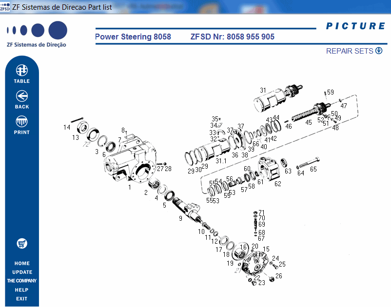 ZF Brazil SD 2023 Automotive Steering Product Catalog, spare parts