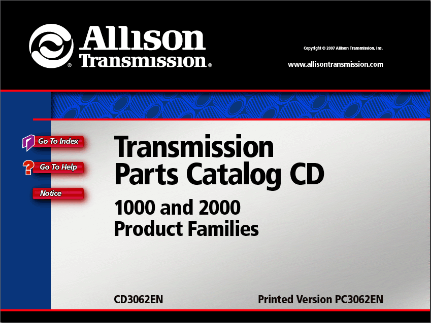 Allison Transmission Parts Catalog 1000 and 2000 product families