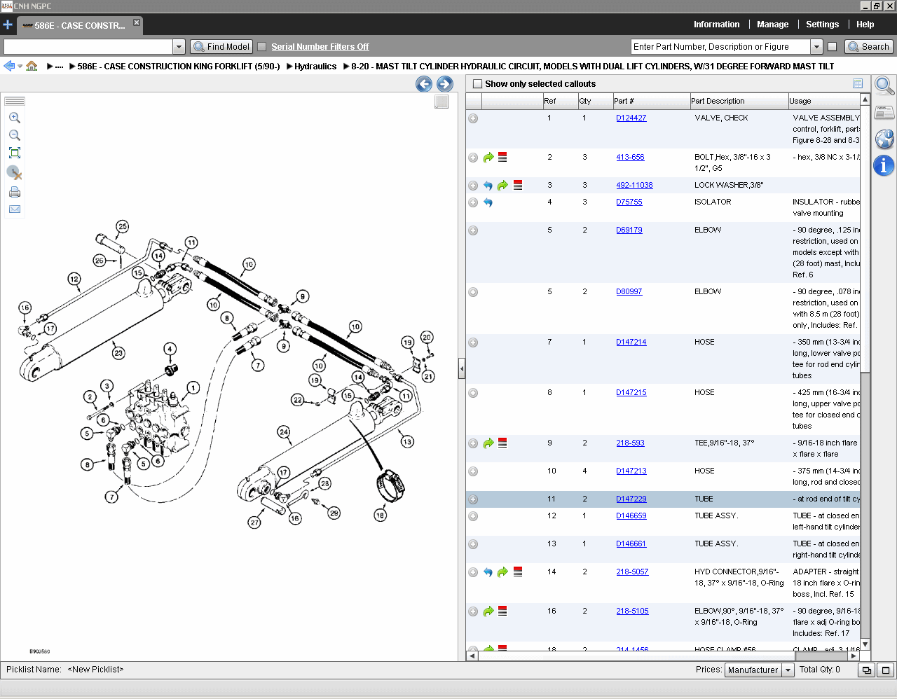 Case Construction Europe 2016, Spare parts catalogue for CASE