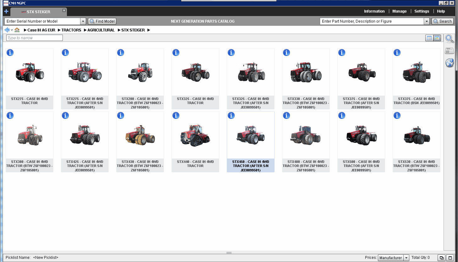 Case Agriculture Europe 2021, spare parts catalog for CASE agriculture