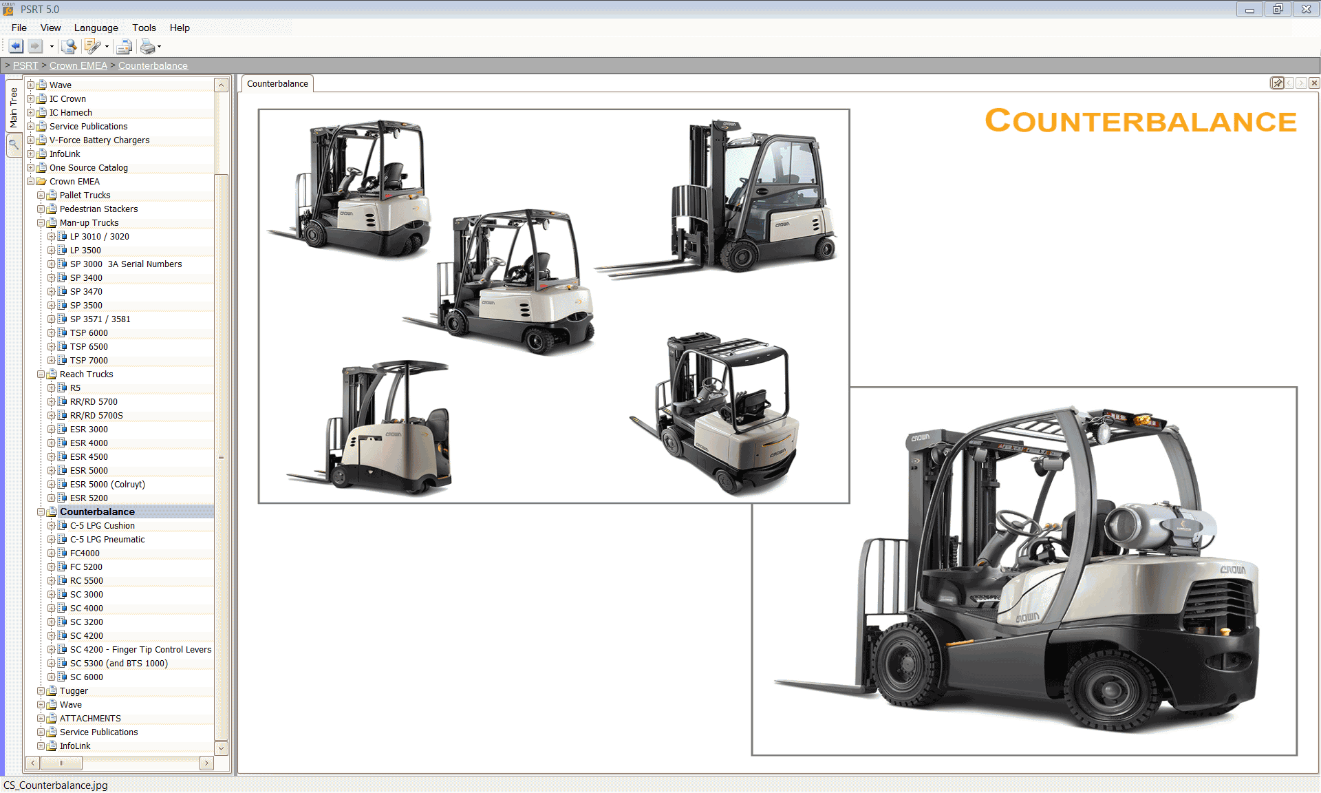 Crown Forklift Parts and Repair 2010, spare parts and service manuals