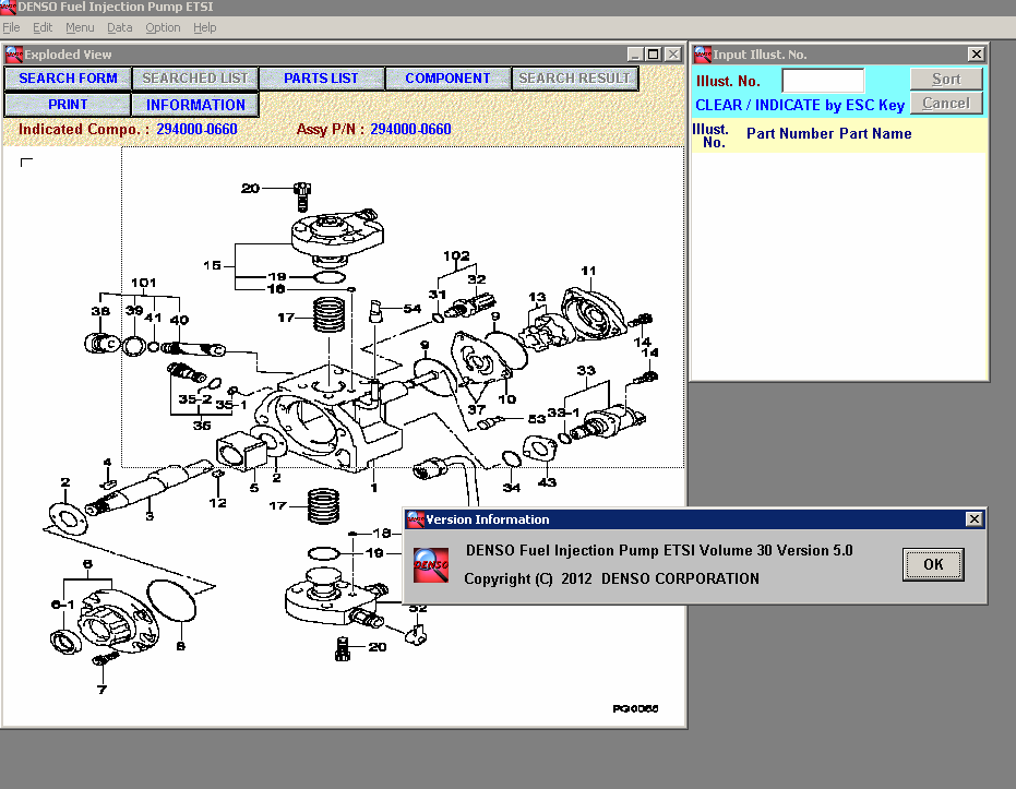 Denso 2015, 5.06, electronic spare parts catalog Fuel Injection Pump