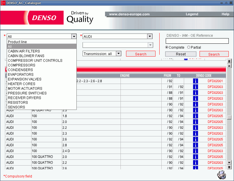 Denso A/C Components Catalog, spare parts catalog, Denso A/C Components