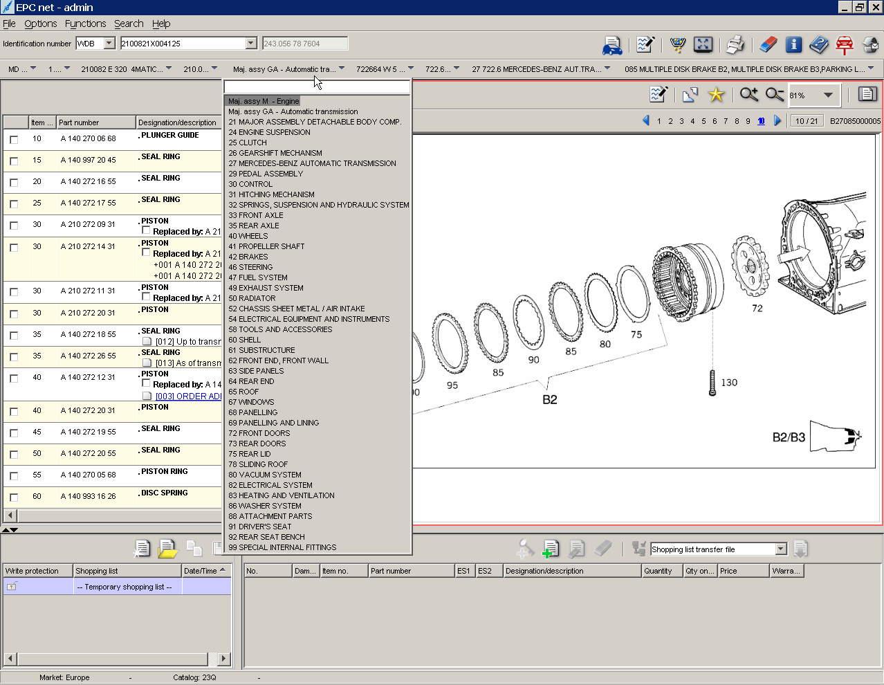 Mercedes EPC net 2019, EWA, dealer spare parts catalog Mercedes