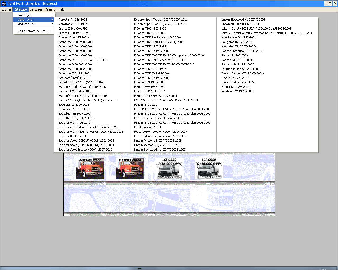 Ford Usa Mcat 2023, spare parts catalog identification for Ford Cars