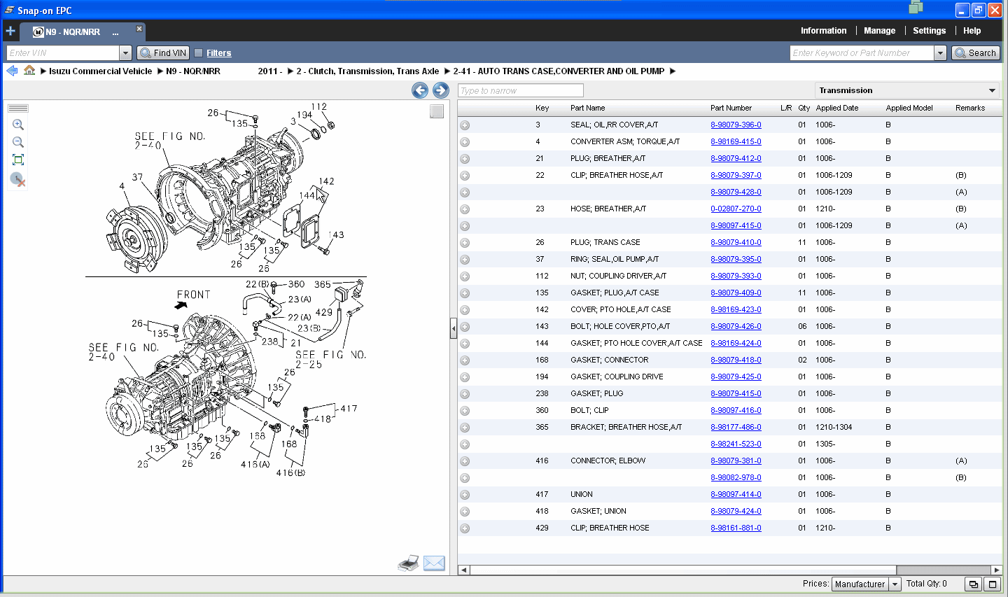 Isuzu North America Commercial Vehicle 2021, electronic spare parts