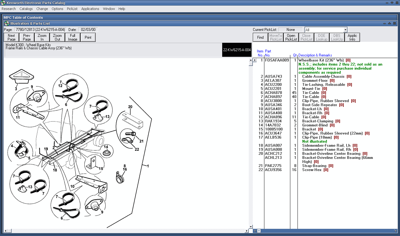 Kenworth, spare parts catalog for Kenworth, KENWORTH spare parts
