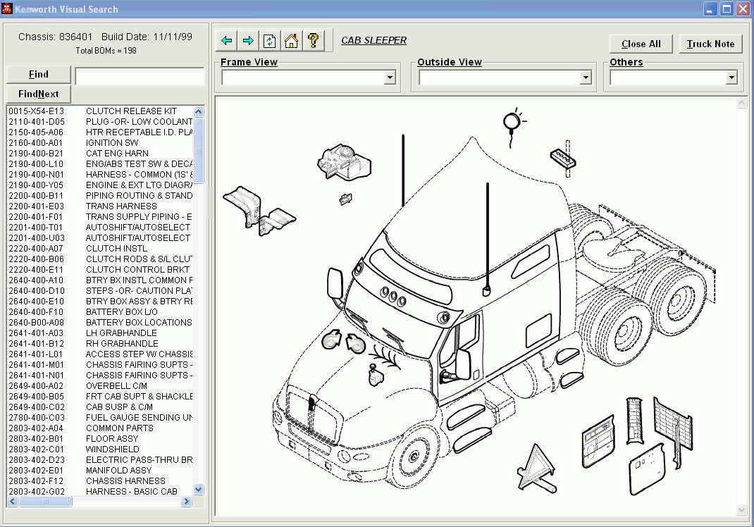 Kenworth, spare parts catalog for Kenworth, KENWORTH spare parts