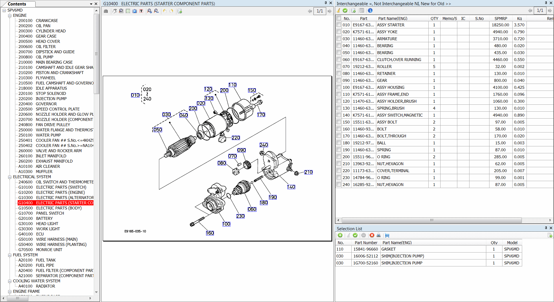 Kubota KAI, Spare parts catalog for Kubota Kubota tractors, Kubota