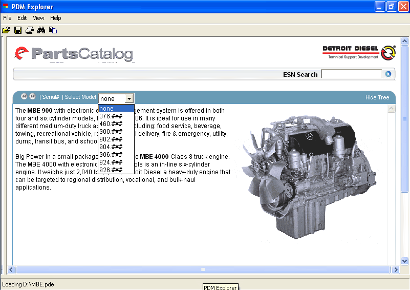 Detroit Diesel MBE 4000 Spare Parts, spare parts catalog for Detroit