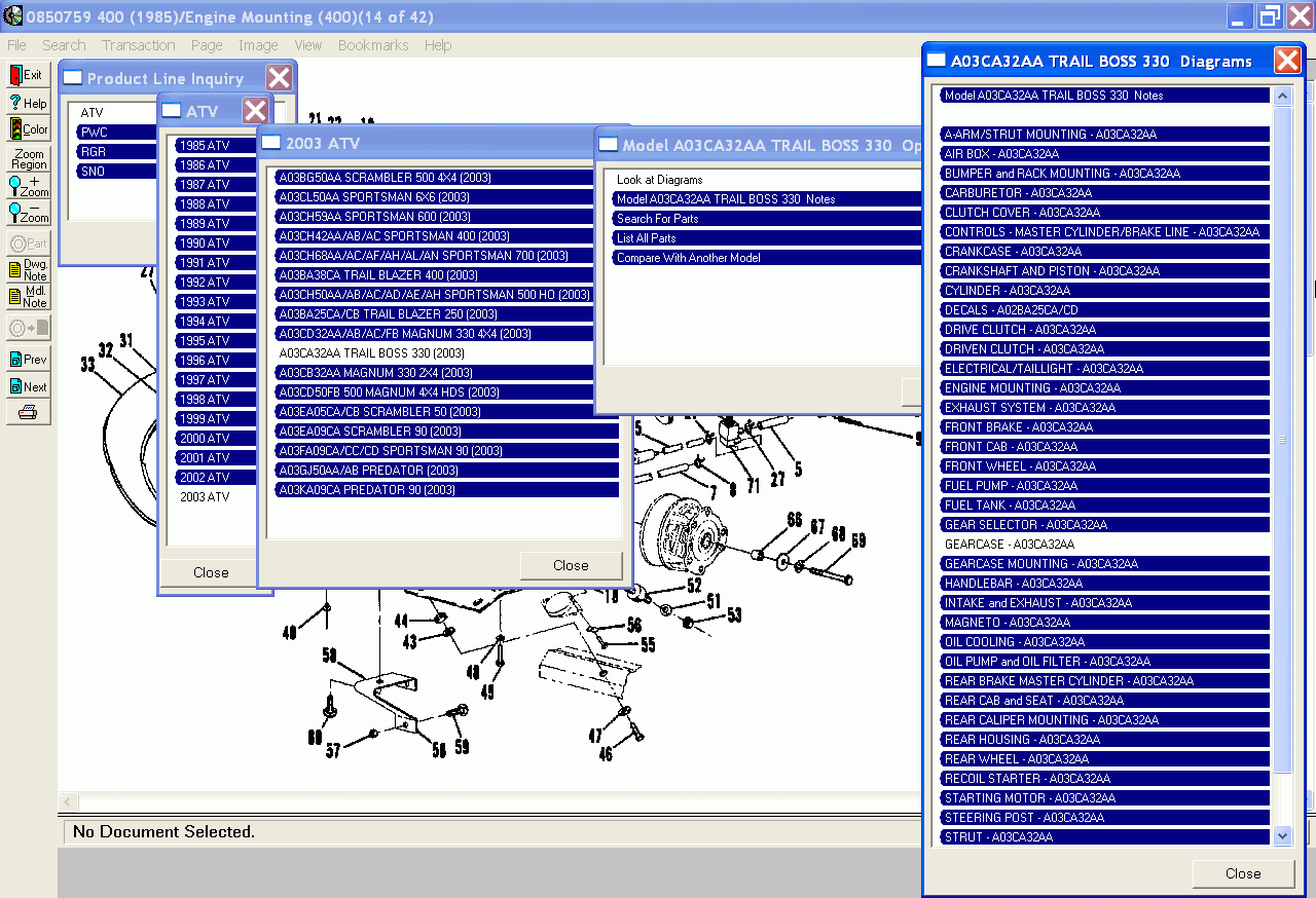 Polaris, PartSmart, spare parts catalogs for ATV, PWC, RGR, SNO