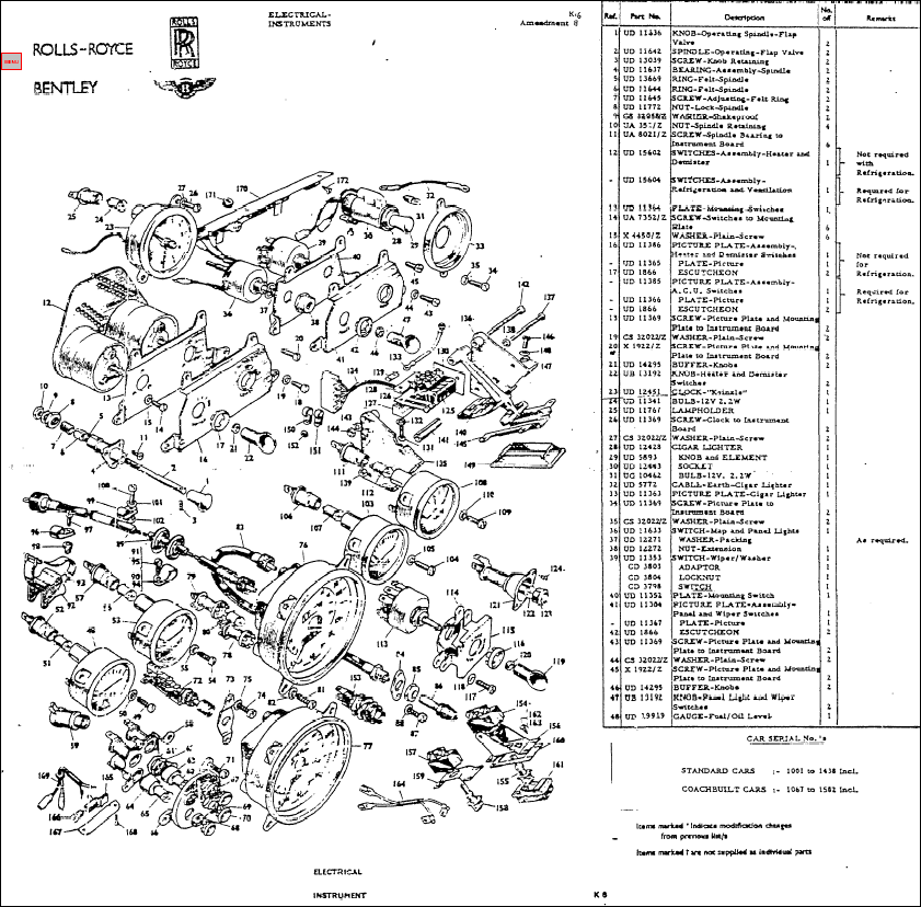 RollsRoyce, Bentley 19651986, spare parts catalog., RollsRoyce