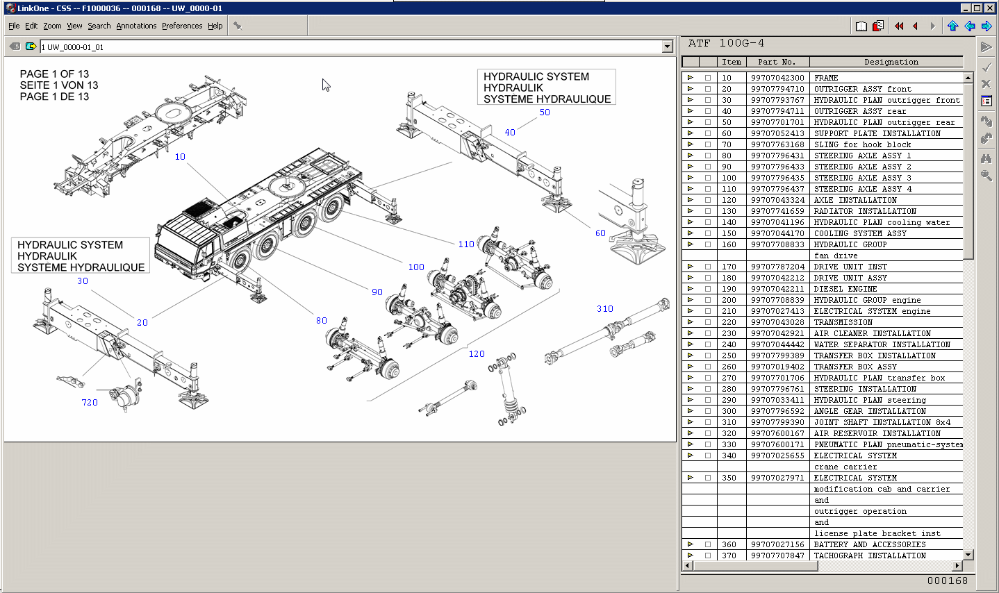 Tadano Spare Parts Catalog 2025 Cranes Cargo Crane TM/TME, M