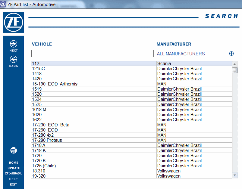 ZF Brazil Automotive 2023, spare parts catalog identification for